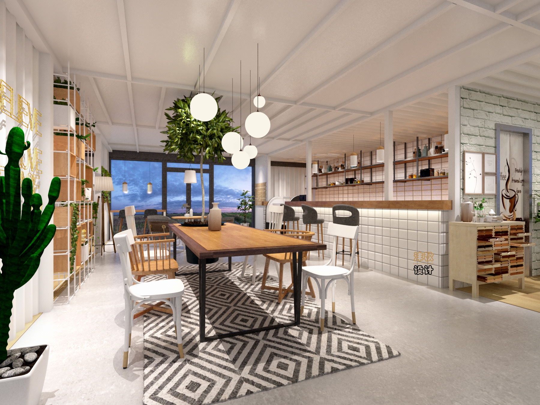 室內裝修設計咖啡店設計水吧設計商業店鋪店面商鋪設計工裝設計室-【沫秋設計】-豬八戒網