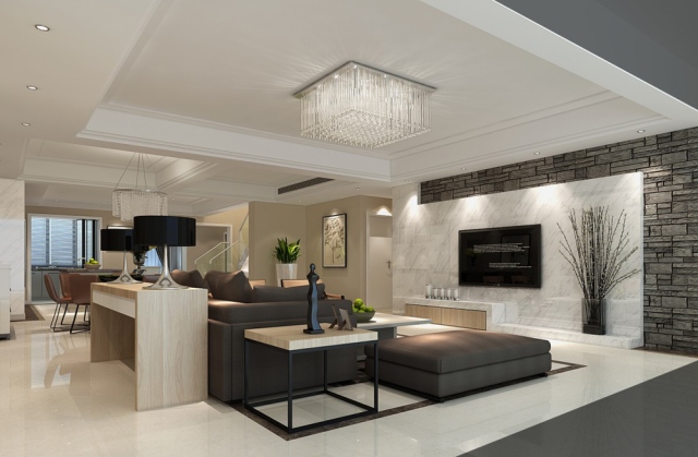 復式客廳茶幾裝修效果圖大全