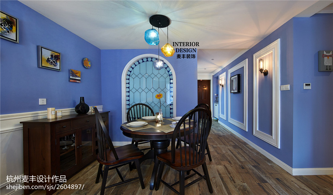 混搭風(fēng)格餐廳吊燈裝修圖片 &ndash; 設(shè)計(jì)本裝修效果圖