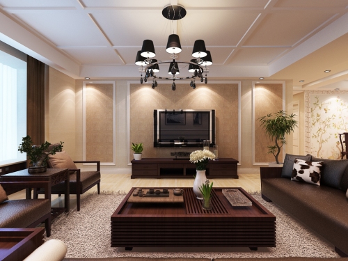 閻良馨園--新中式風格,閻良馨園中式風格123平米三居室裝修設計圖片_樣板間_實景圖-搜房網(wǎng)裝修設計網(wǎng)